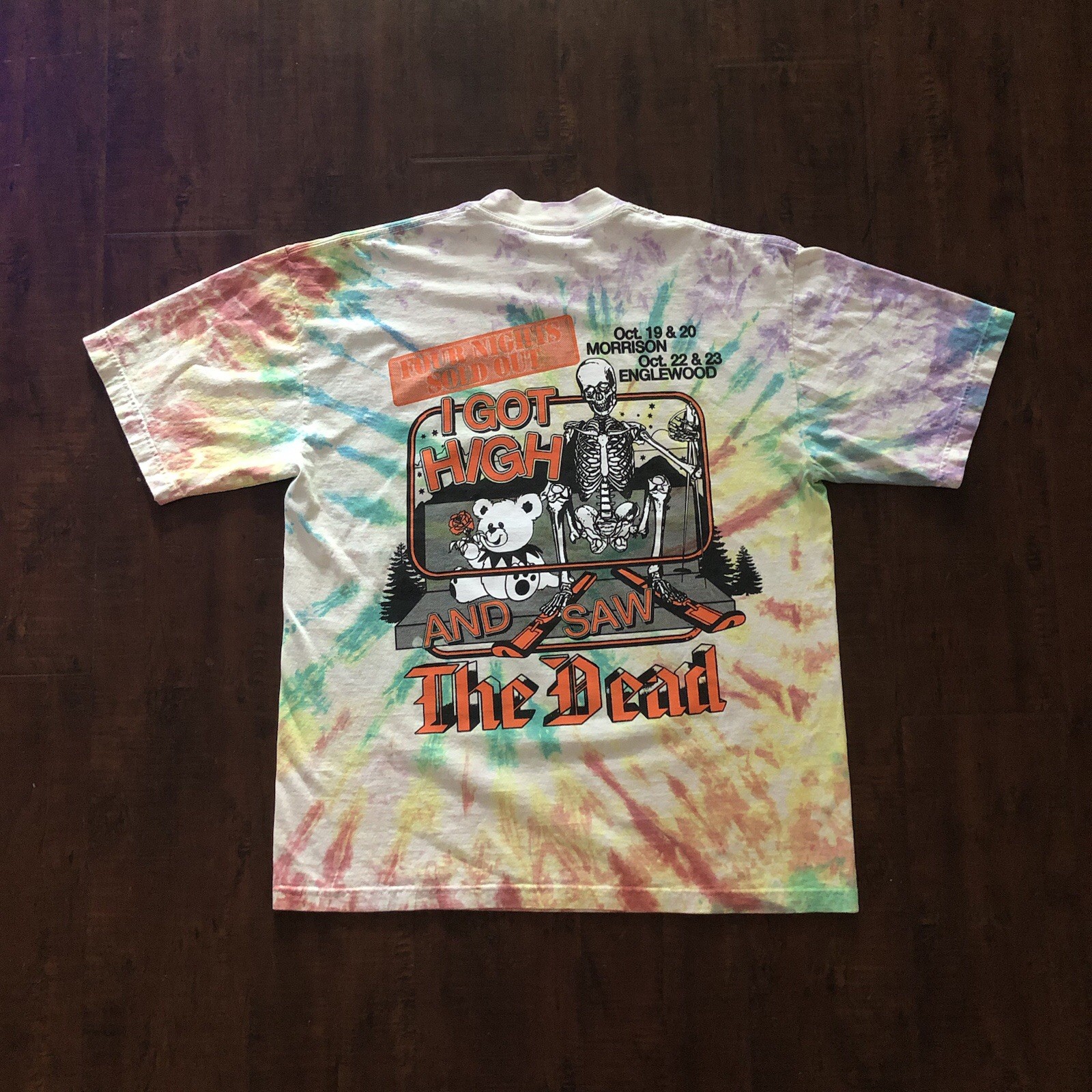 Online Ceramics X Grateful Dead Colorado 2021 Rainbow Tie-Dye S/S T-Shirt