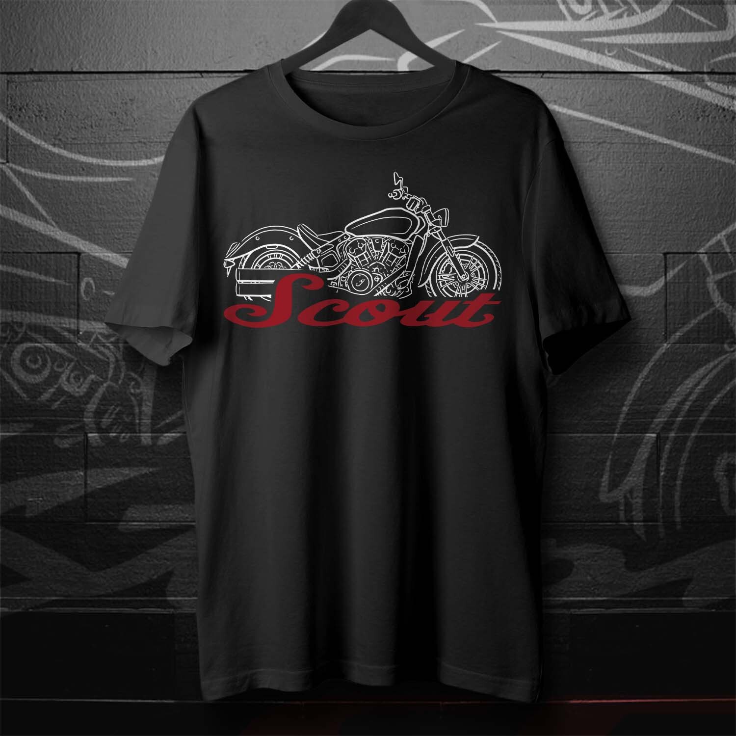 Indian Scout Sixty Bobber Twenty Rogue 101 440 Motorcycle T-Shirt for Bikers