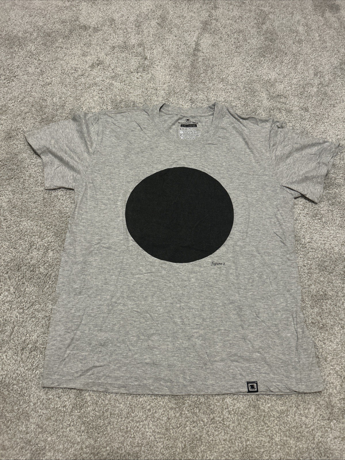 Curiosity Box Uranus Is A Black Hole Graphic Print Tee Shirt Gray Size Large