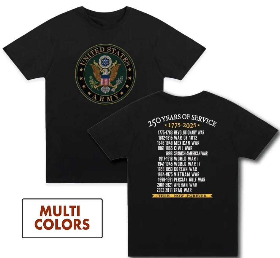 US Army 250th Anniversary World Tour T-Shirt