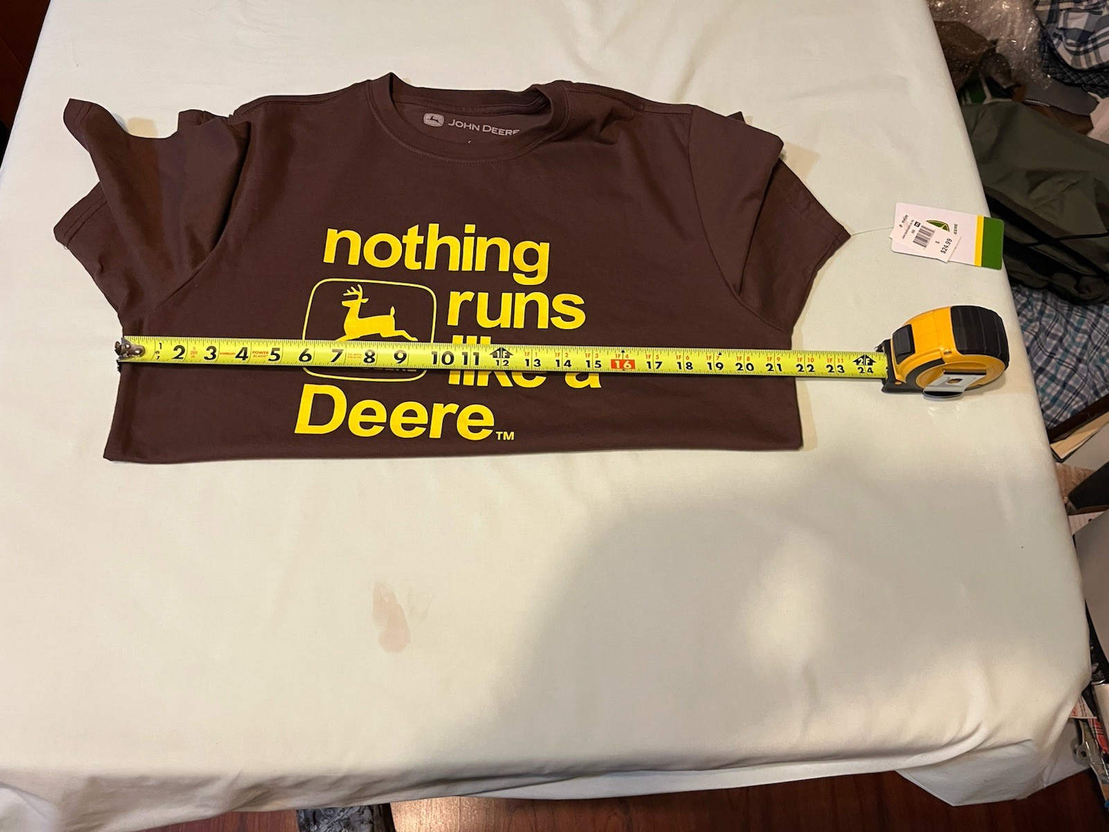 John Deere Men’s T-shirt Brown Small Cotton – NWT