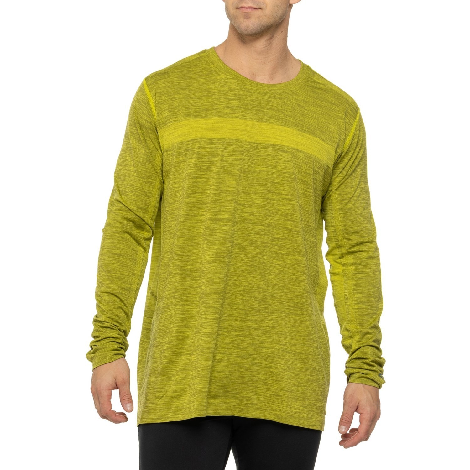 Stio Basis Seamless Midweight Base Layer Top Long Sleeve Men Sz XL Mustard