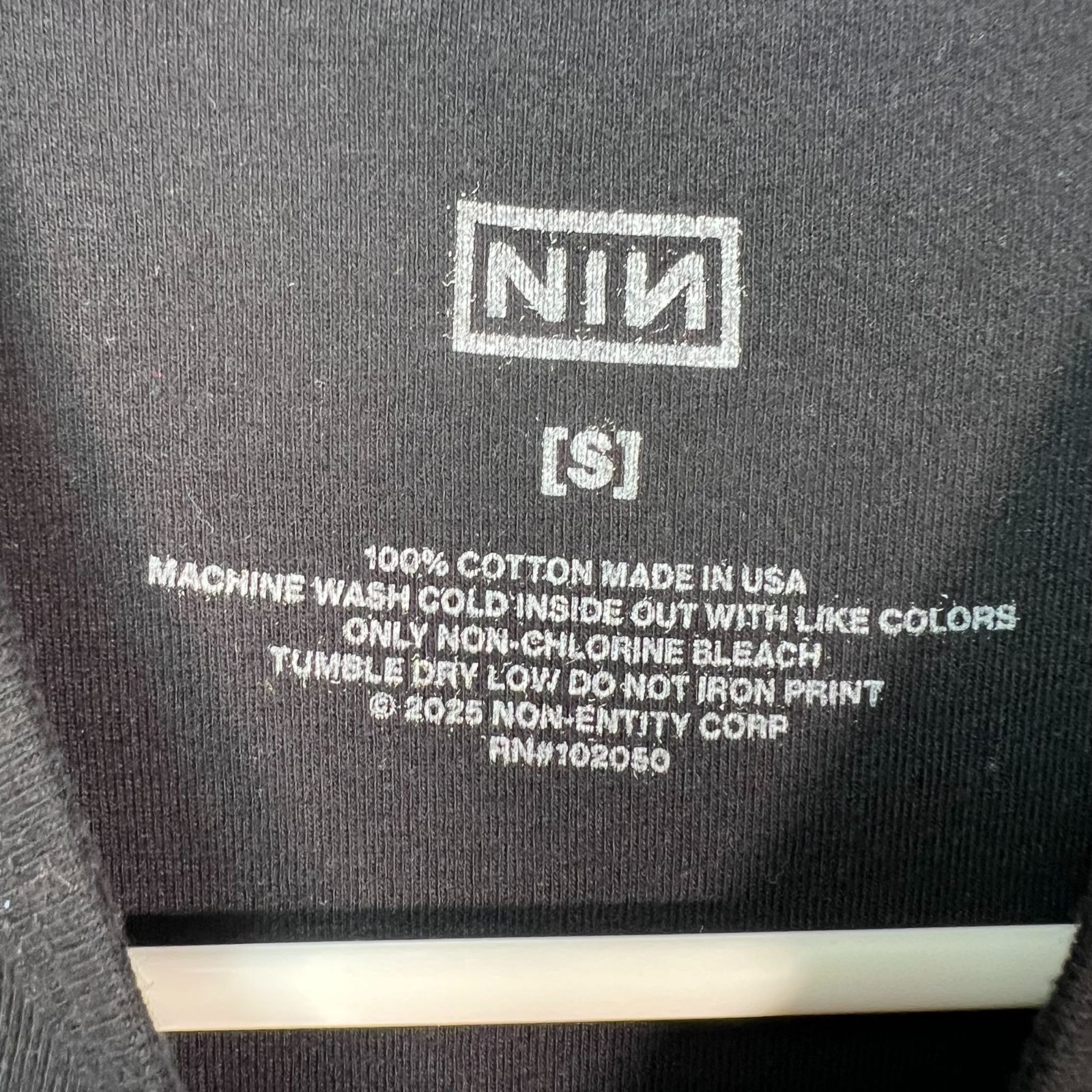 Nine Inch Nails Black Graphic Crop Top My Whole Existence Is Flawed Womens Small