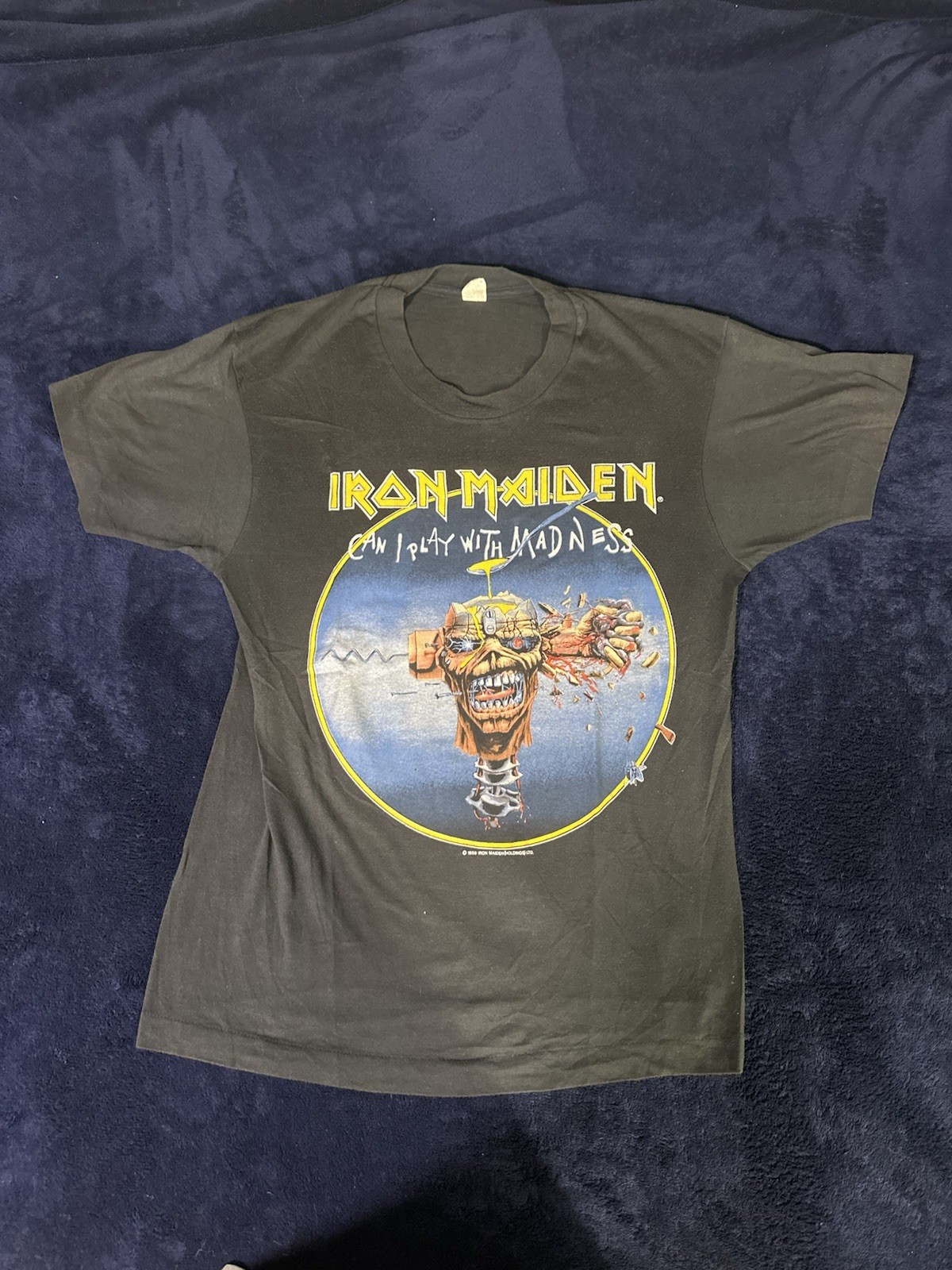 Iron Maiden Can I Play With Madness Vintage Tour Shirt Large