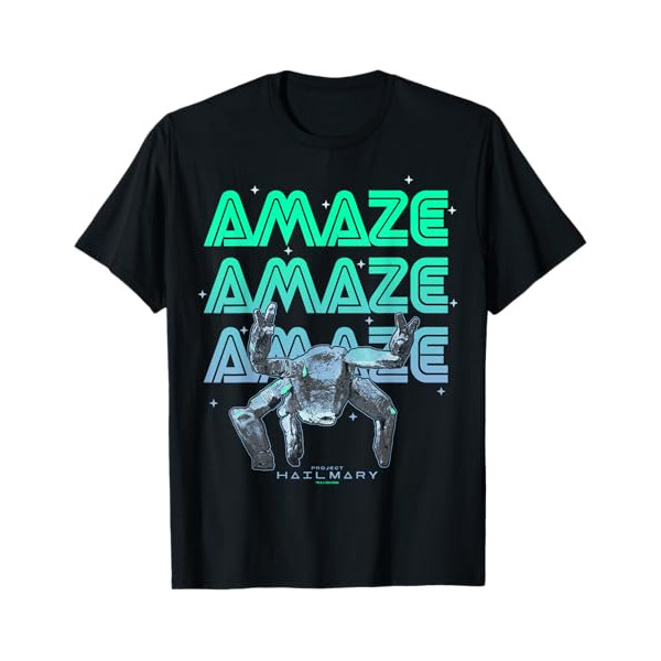 Project Hail Mary Amazing Rocky The Alien Neon Portrait T-Shirt Sci Fi Movie Tee