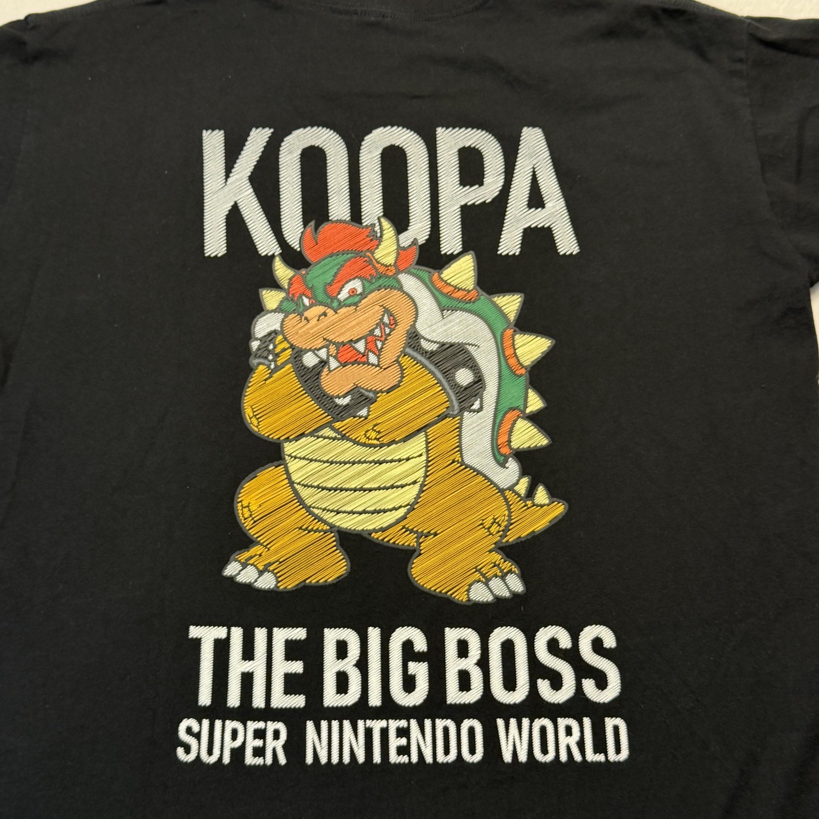 Universal Studios Japan Super Nintendo Koopa Shirt Mens Medium Black Bowser