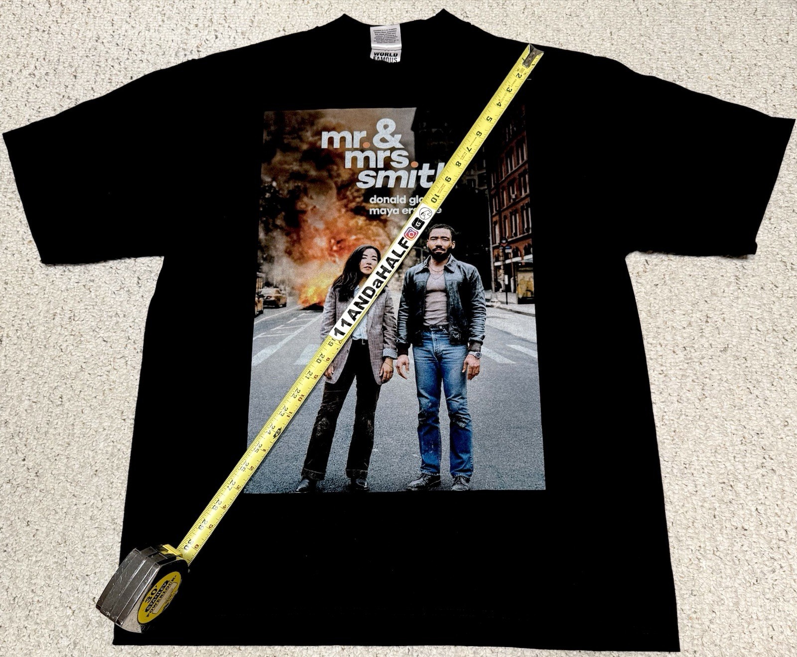 Mr. & Mrs. Smith shirt XL Donald Glover Maya Erskine Childish Gambino RAP BOOT