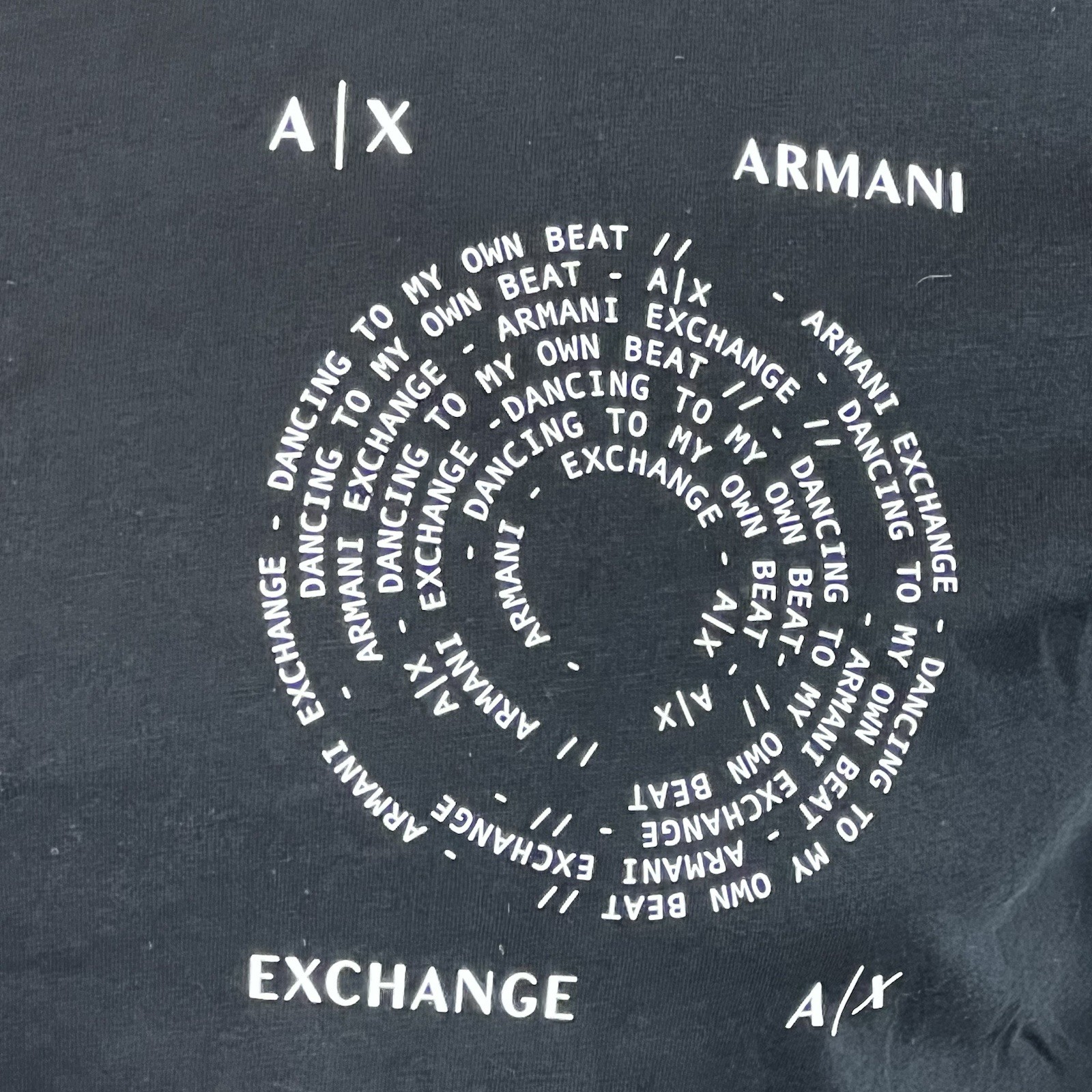 Armani Exchange Men’s Crewneck Short Sleeve Pima Regular Fit T-shirt Black Logo