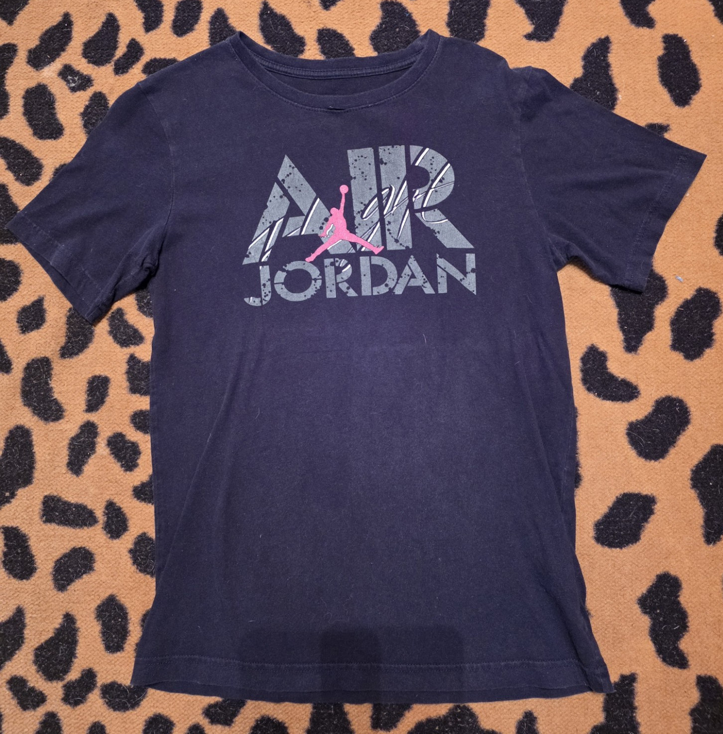 Jordan Black Jumpman Logo Graphic Print Crew Neck Short Sleeve T-Shirt Men’s M