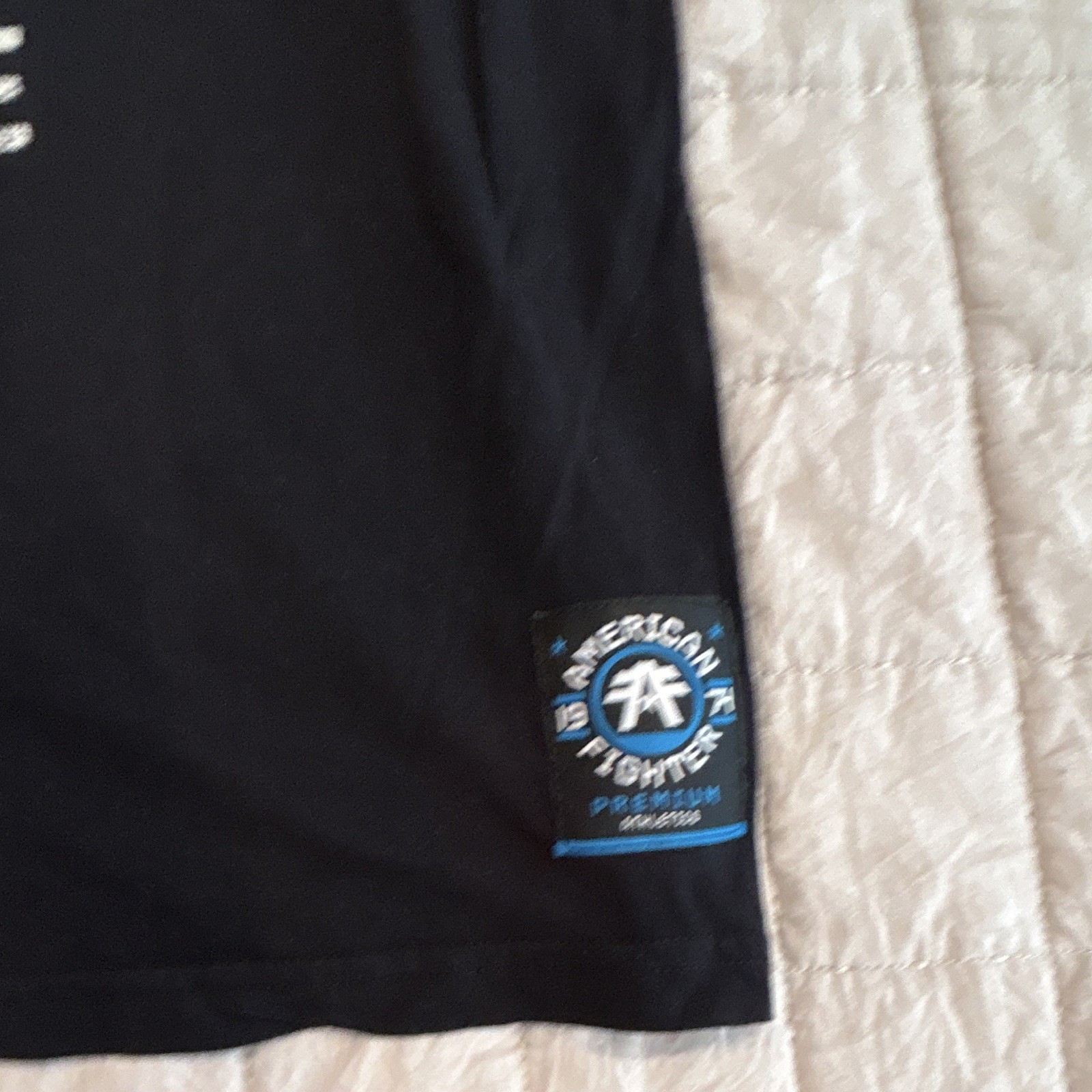 American Fighter Men’s Black T-Shirt, Red White, And Blue Size Large Nwt