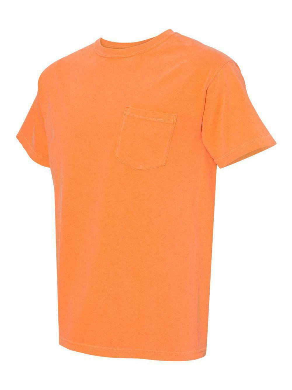 COMFORT COLORS 6030 Adult Pocket Tee – 3 First Quality Shirts – Assorted Colors