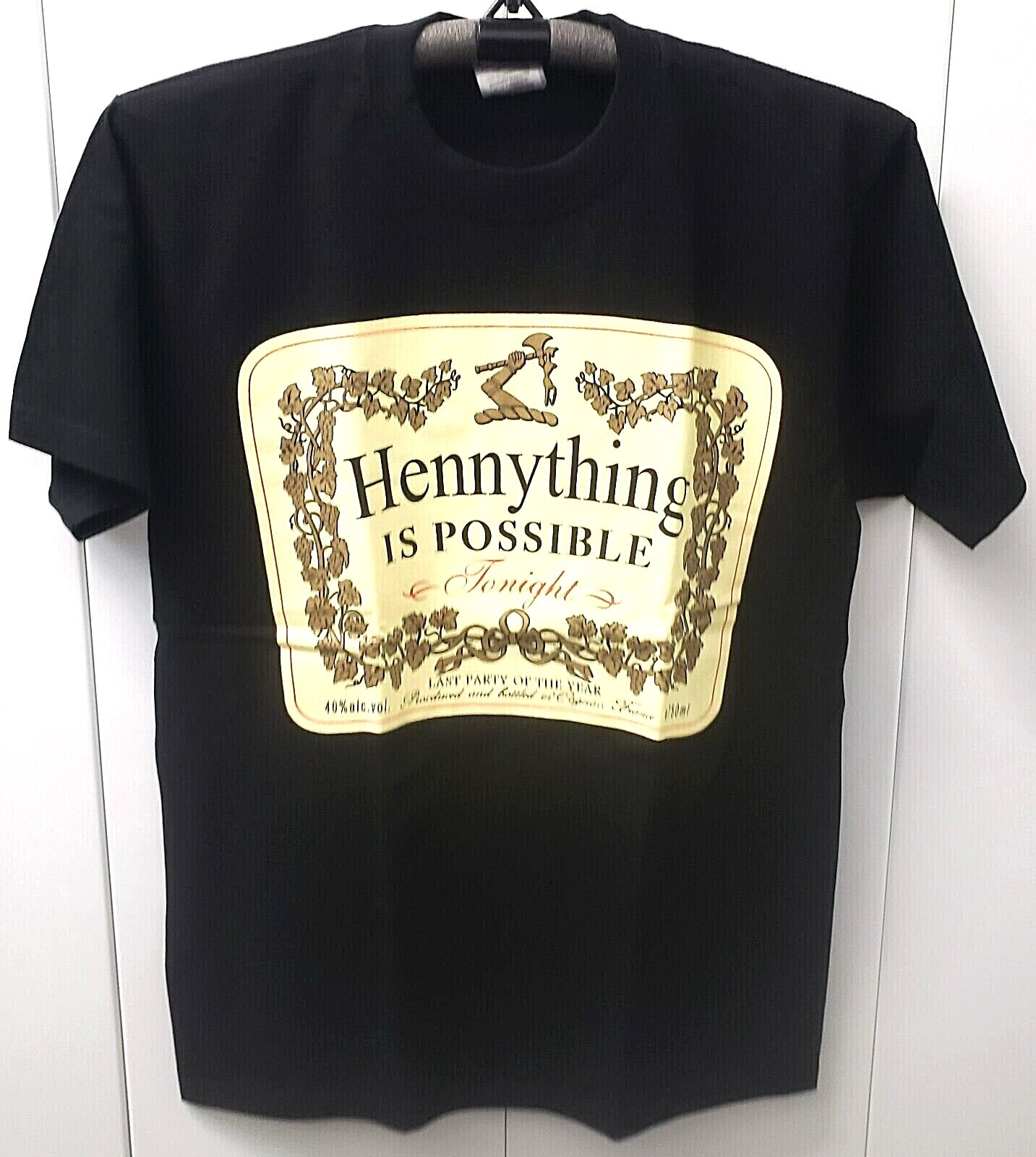Drinking T-shirt Alcohol Liquor Urban Streetwear Tee Men’s Black New