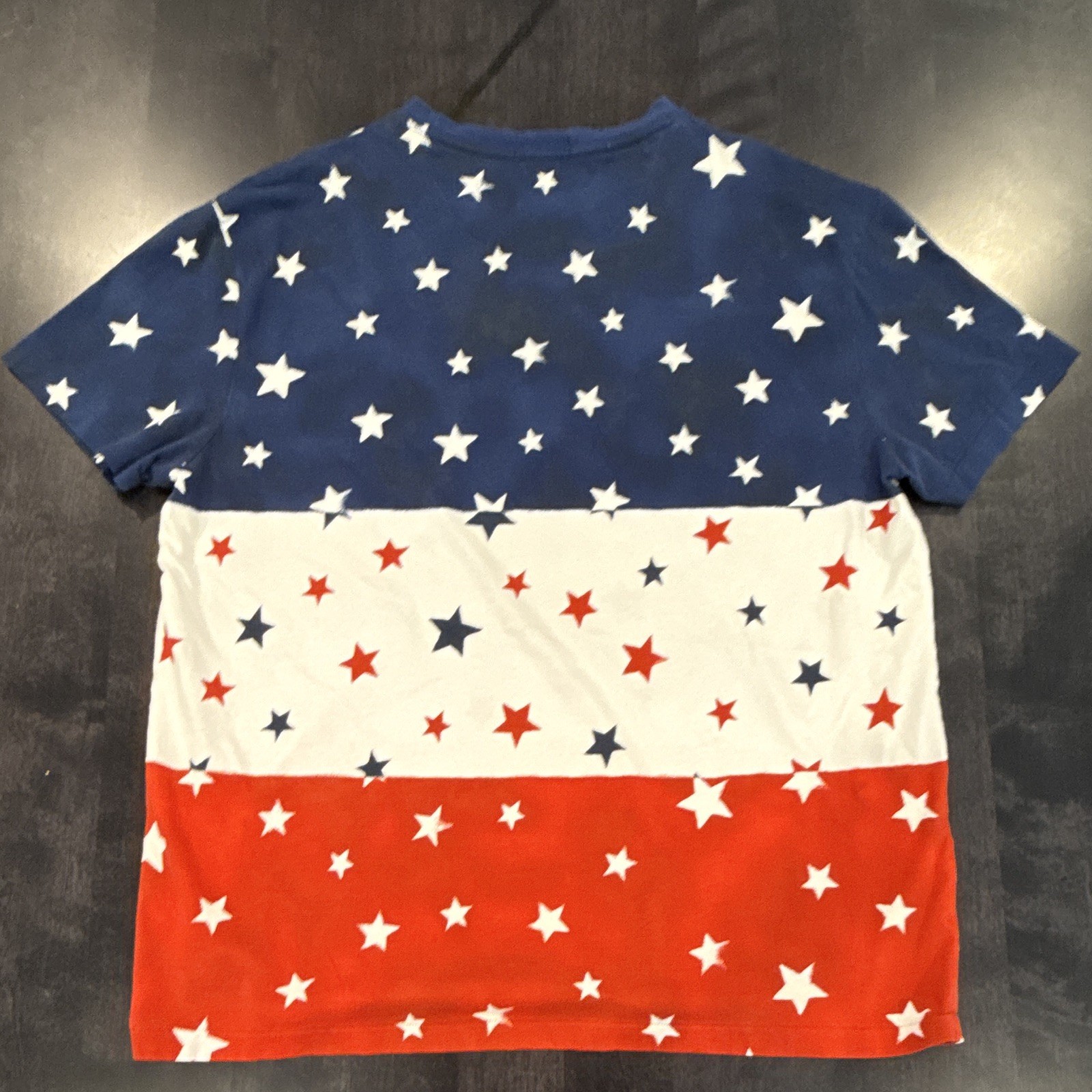 Polo Ralph Lauren Classic Fit Cotton Stars Crew Neck Tee Blue/White/Red L/G