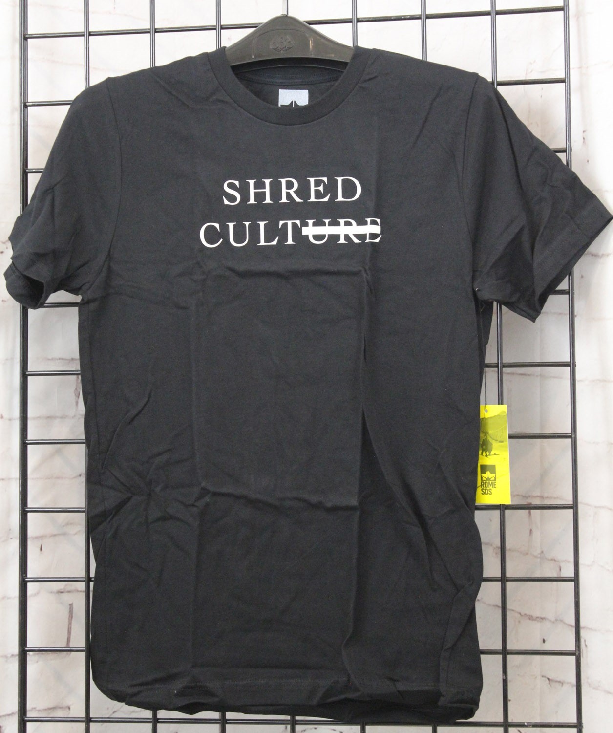 Rome Shred Cult Tee Shirt, Short Sleeve T-Shirt, Men’s Medium, Black New