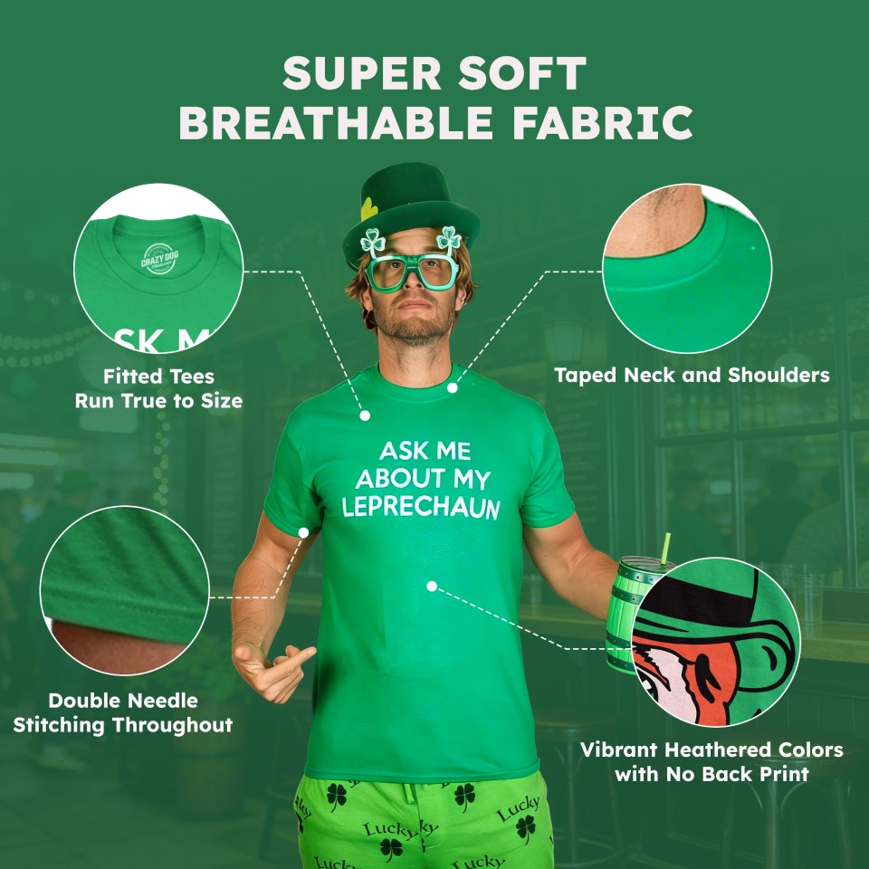 Mens Funny T Shirts Let The Shenanigans Begin Sarcastic St Patricks Day Tee For