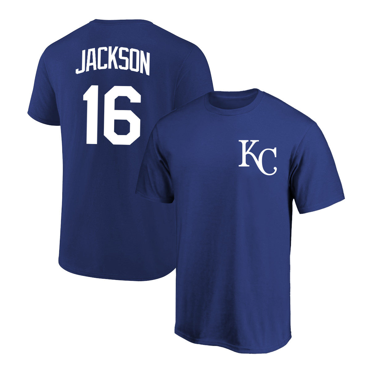 Bo Jackson T-Shirt Kansas City Royals Player Name and Number Soft Jersey Tee
