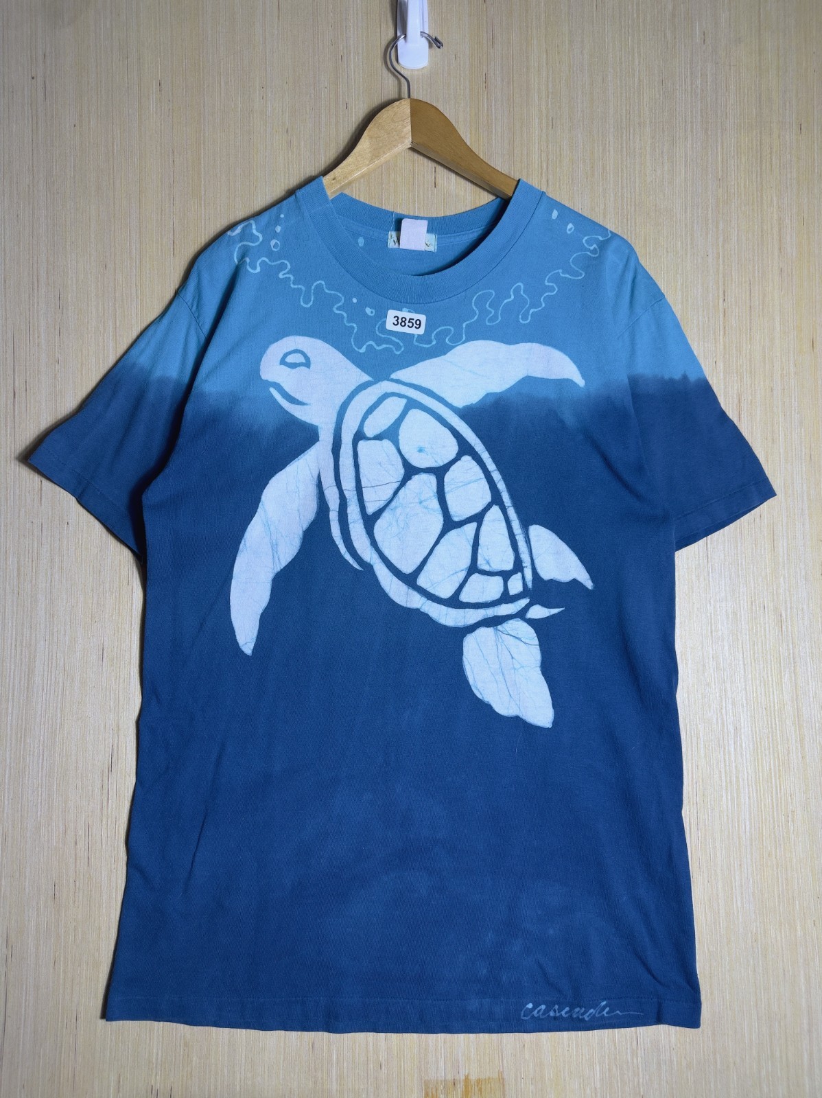Vintage Sea Turtle Shirt Large Blue Short Sleeve Men’s Graphic Print 90s