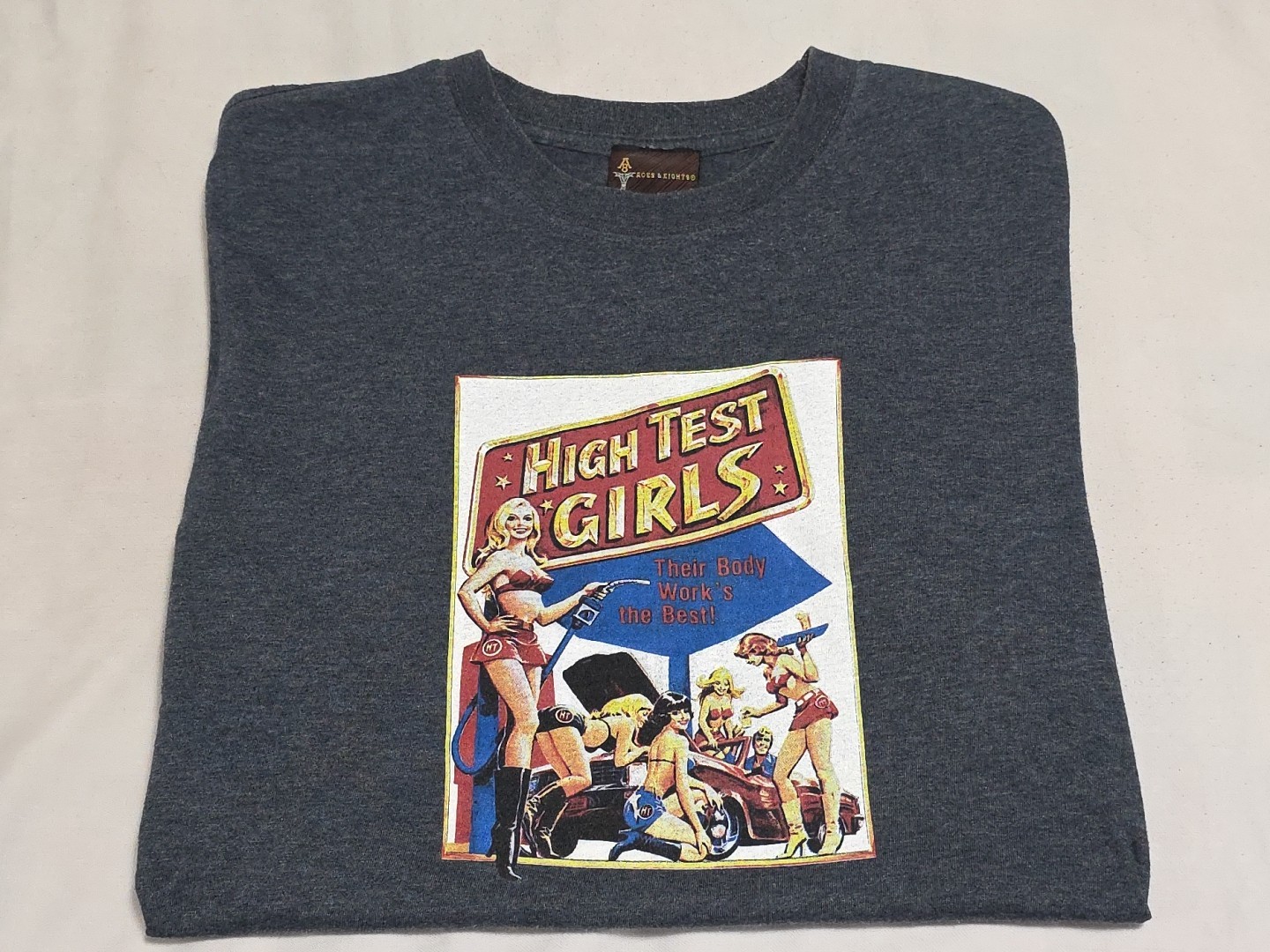 HIGH TEST GIRLS “Their Body Work’s The Best” Retro Gas Attendant Aces & Eights L