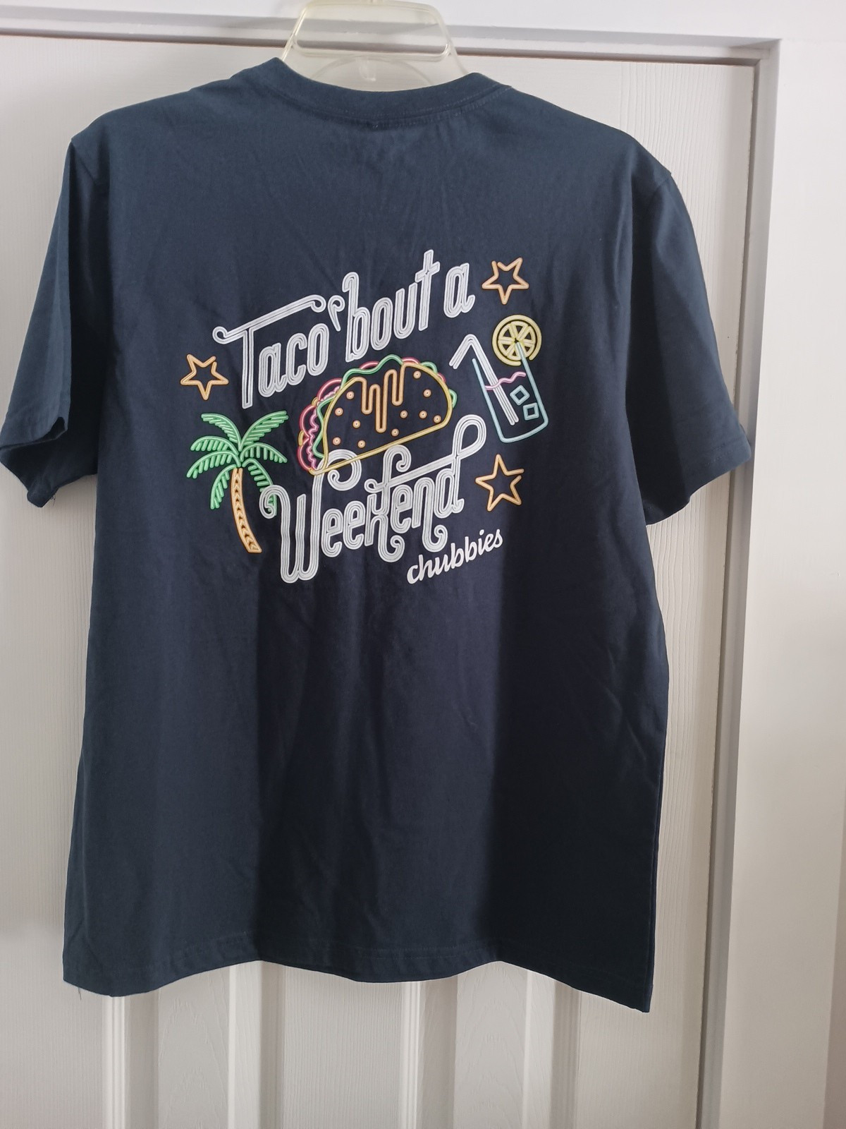 The Weekend Has Arrived Chubbies T-Shirt Men M Graphic Print Taco Bout It NWT