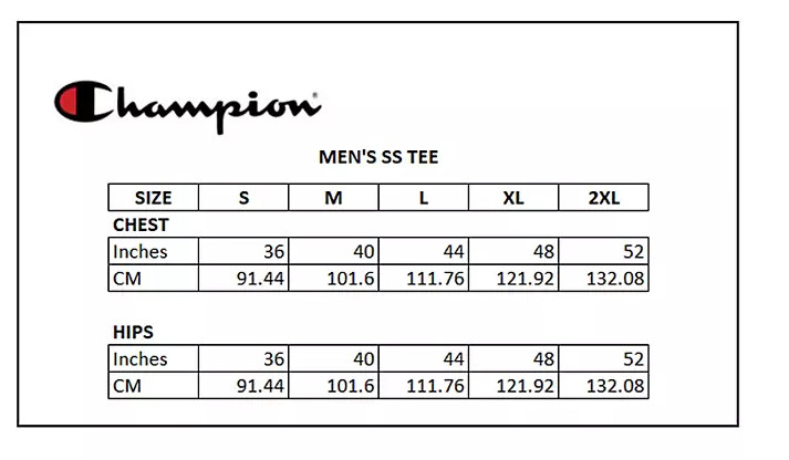 Champion NCAA Men’s Crewneck Cotton Short Sleeve Graphic T-Shirt