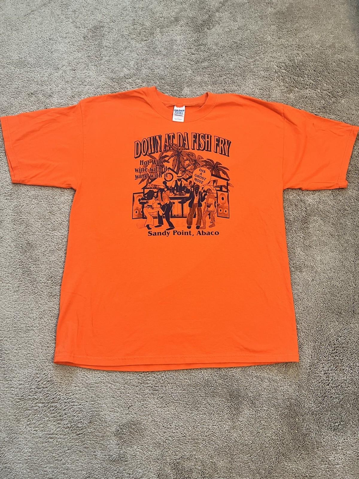 Vintage Down At Da Fish Fry Graphic T-Shirt Men’s Size 2XL Gildan Abaco
