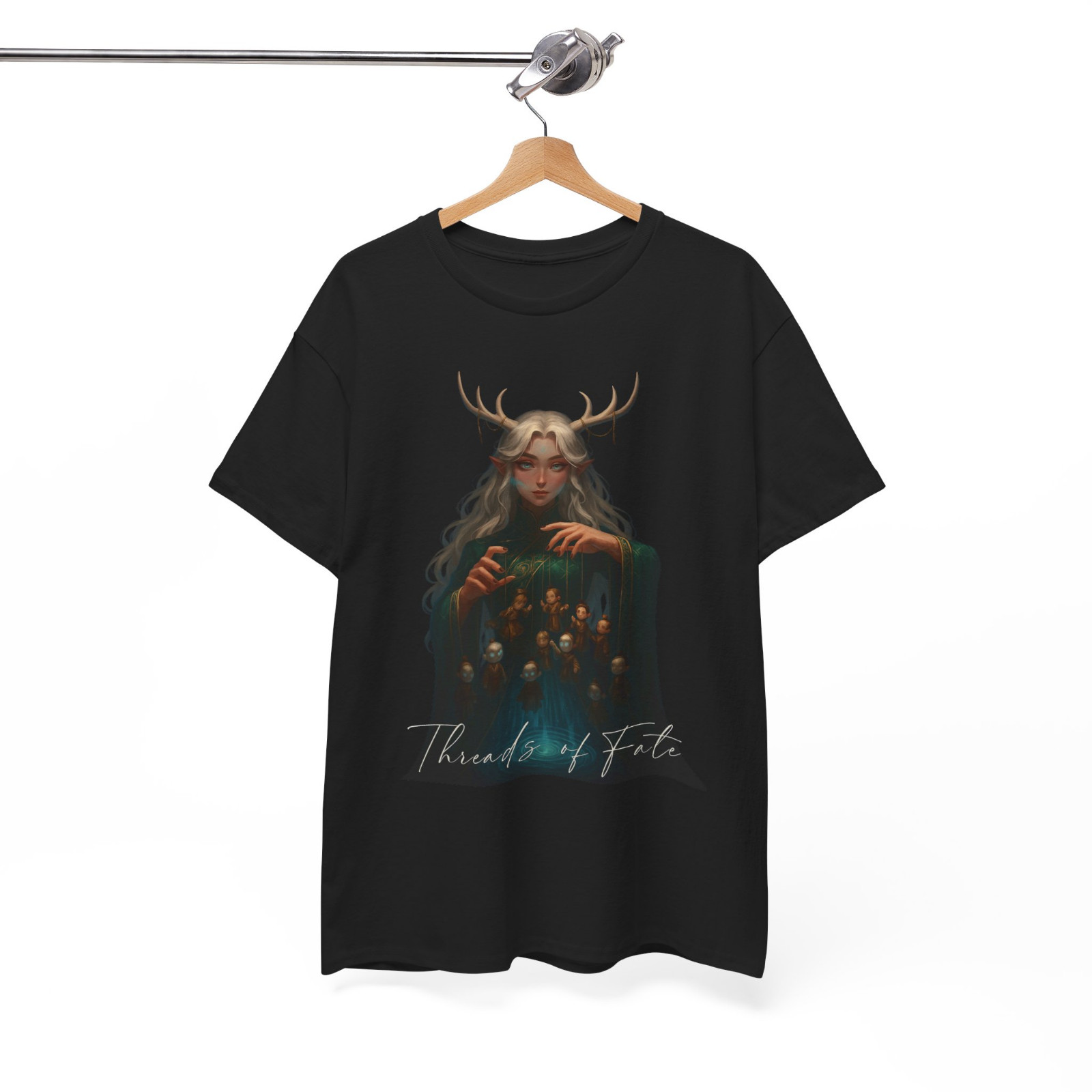 Threads of Fate Fantasy Elf Puppet Master Illustration T-Shirt