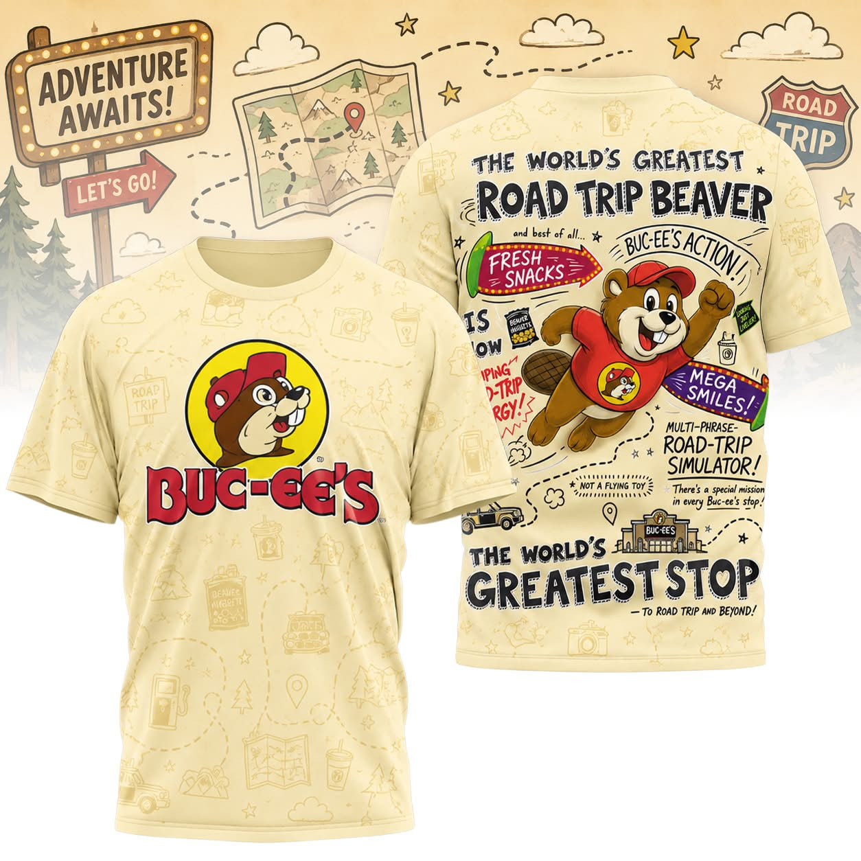 Buc-ees The world’s greatest road trip beaver Shirt – All Over Print