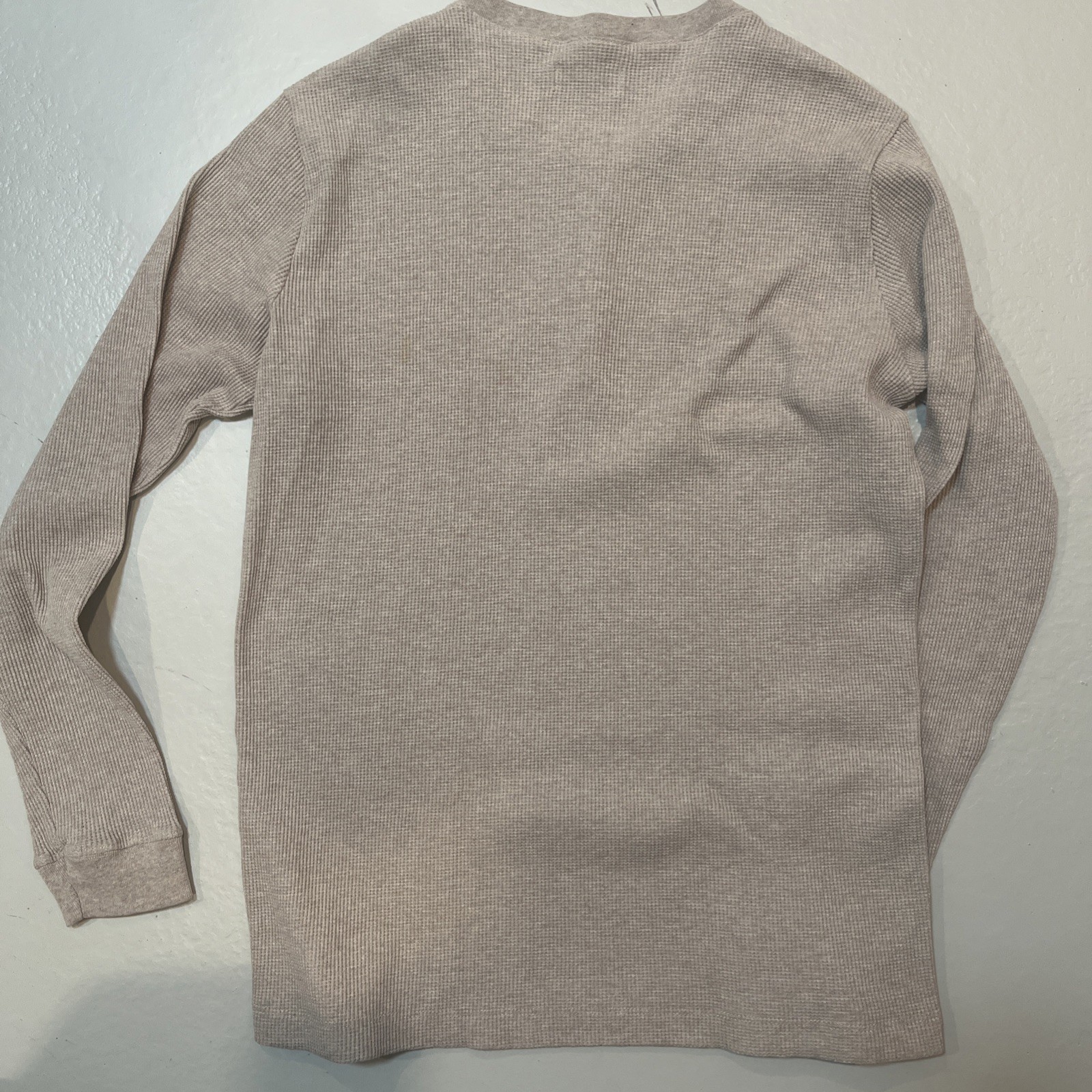 Taylor Stitch Waffleknit Henley Thermal Shirt Heavyweight Solid Sz. 42