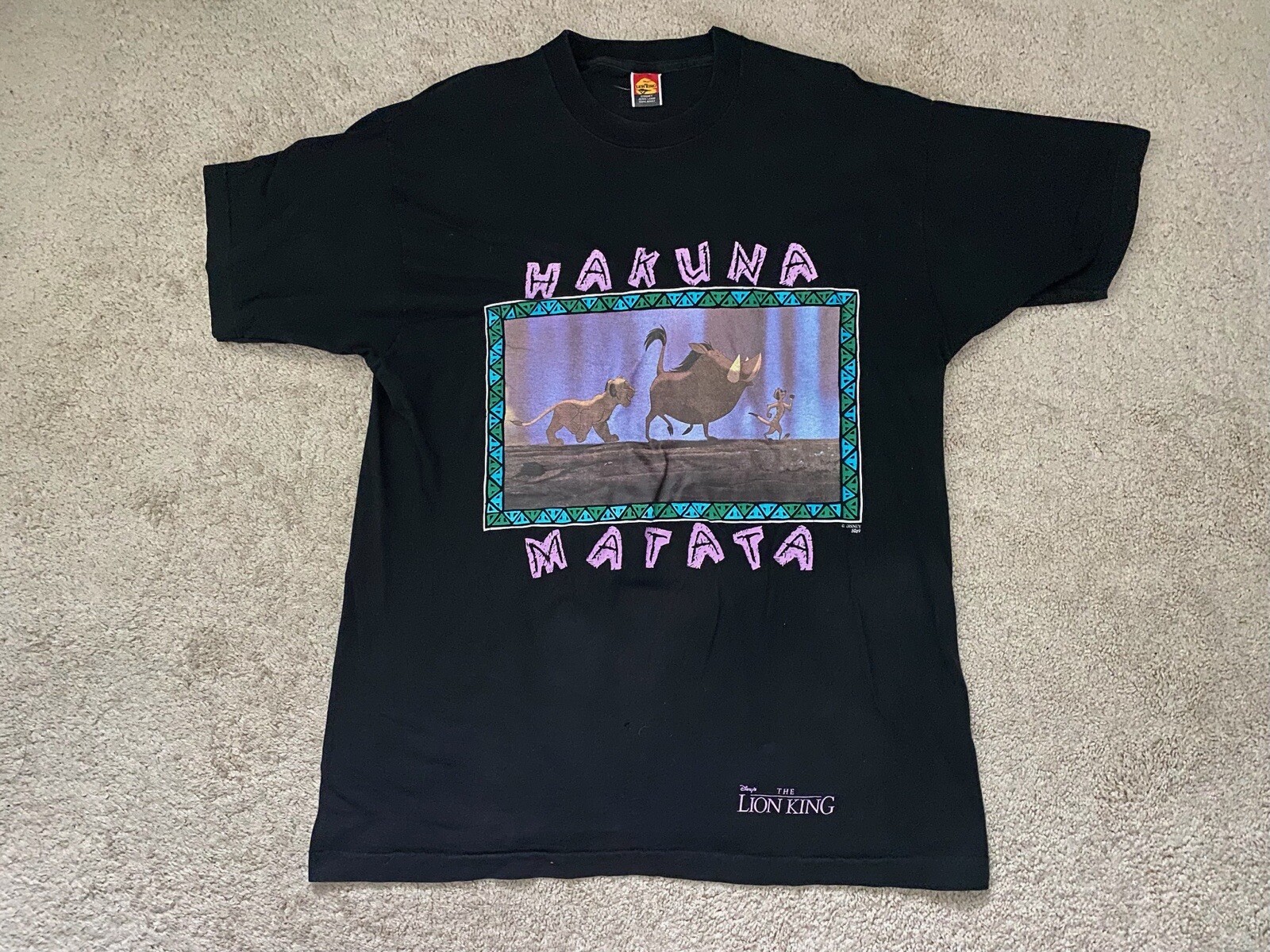 Vintage The Lion King Hakuna Matata Shirt Single Stitch Disney Simba Y2k 90s