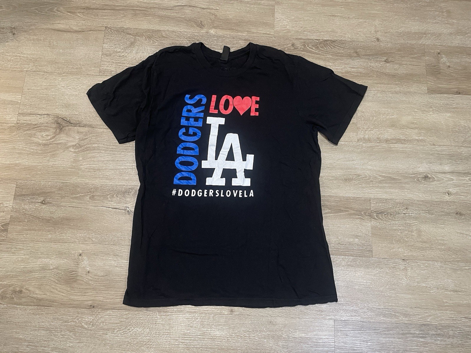 District Dodgers Love LA Baseball Fans Mens Sz L Black Shirt Los Angeles