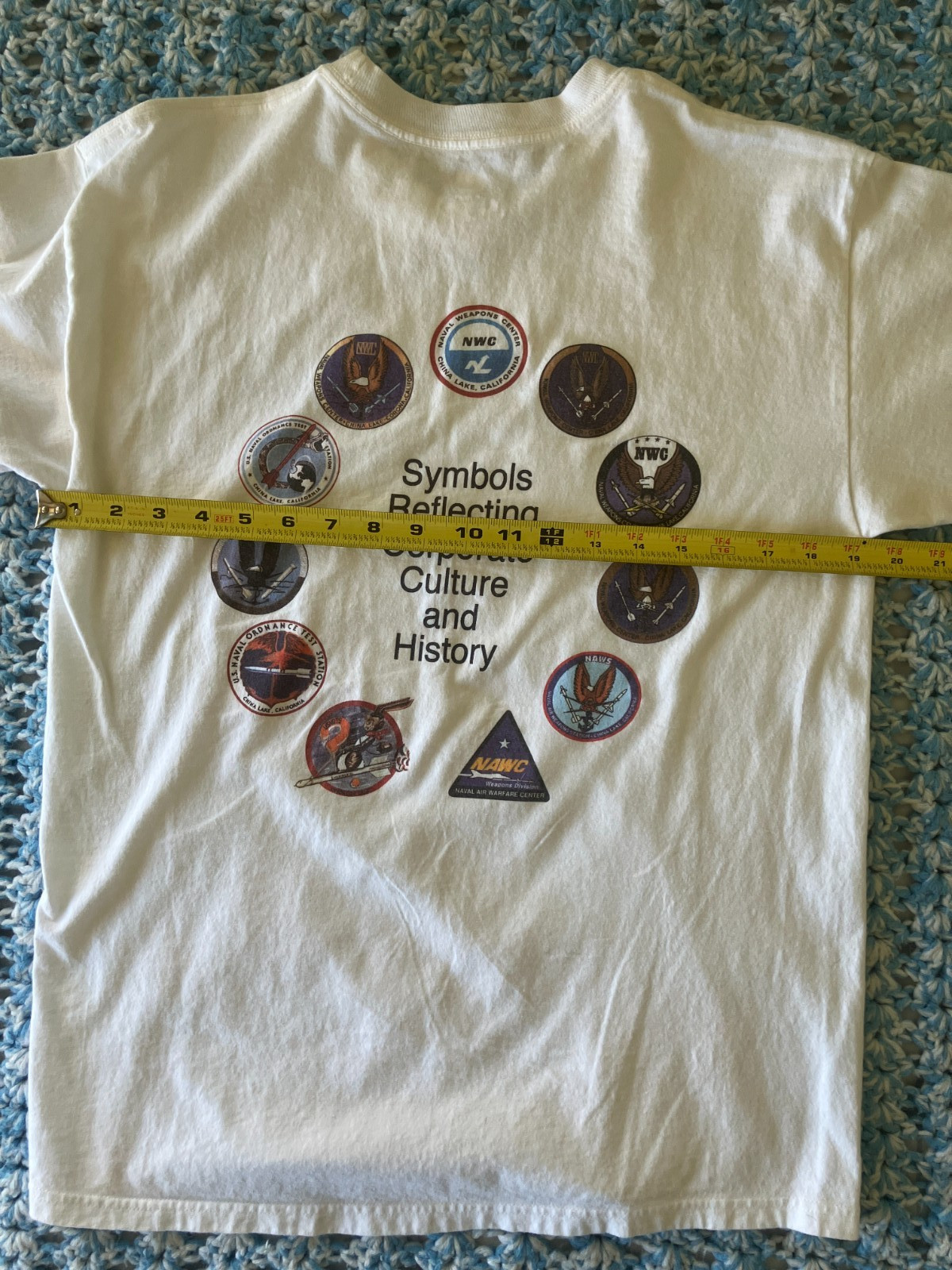 China Lake Naval Weapons Center Historical Patches T-shirt Size Medium