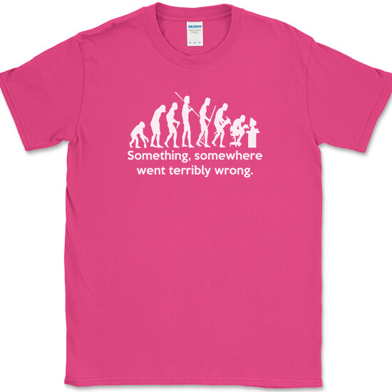 Something Somewhere Went Terribly Wrong T-Shirt Funny Nerd Computer Tee