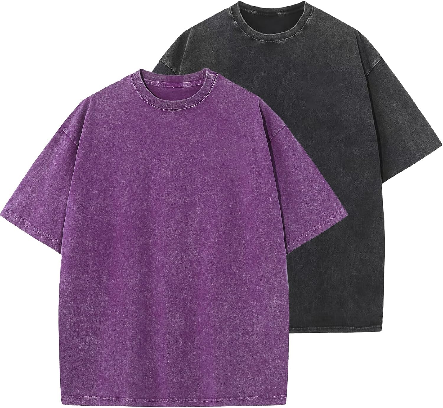 Men’s Oversized Vintage Acid Wash T-Shirt 100% Cotton Loose Fit Streetwear Tee