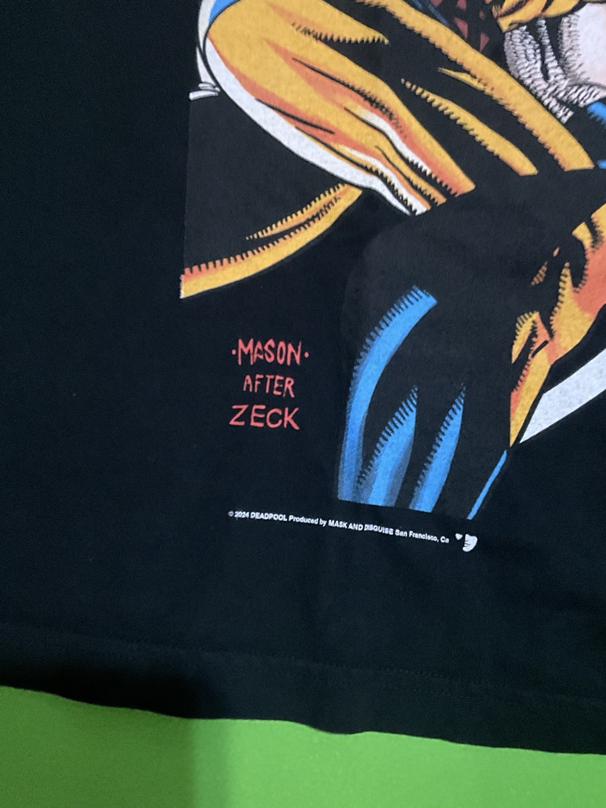 Mask And Disguise Deadpool Vs Wolverine Tee Black Multi Size XL