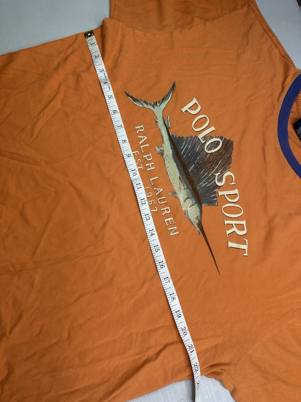 90s POLO RALPH LAUREN Vintage Marlin Fishing Sportsman T-SHIRT Men’s Size L