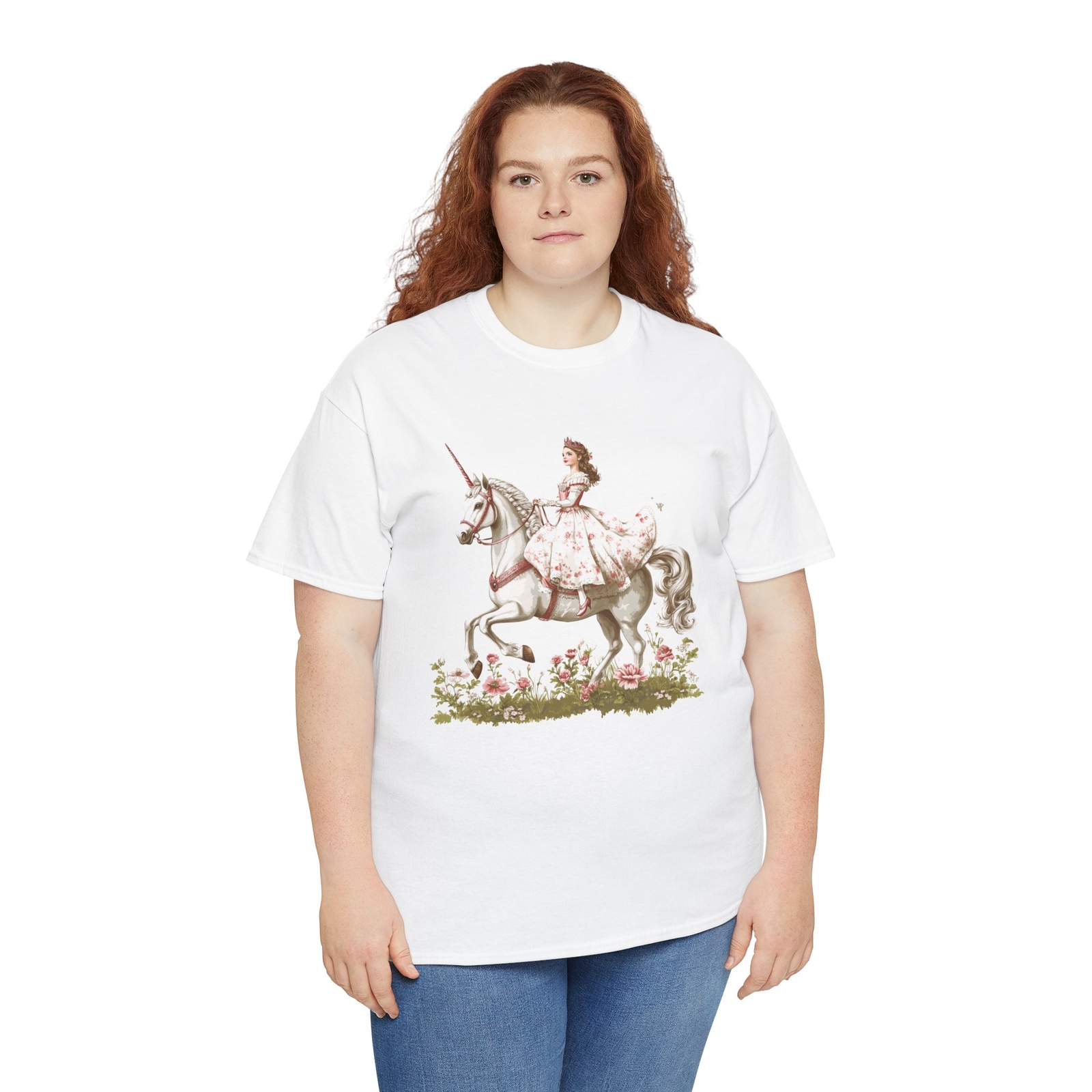 Little Princess Riding a Unicorn Cryptozoology T-Shirt | Cryptid Tee | Unicorn