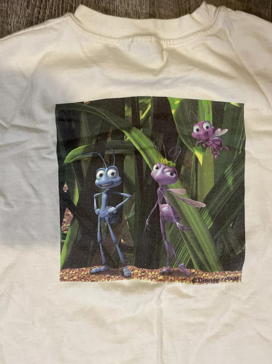 Vintage 90s A Bugs Life Disney Pixar Graphic Tee Shirt RARE L Adult A Bug’s Life