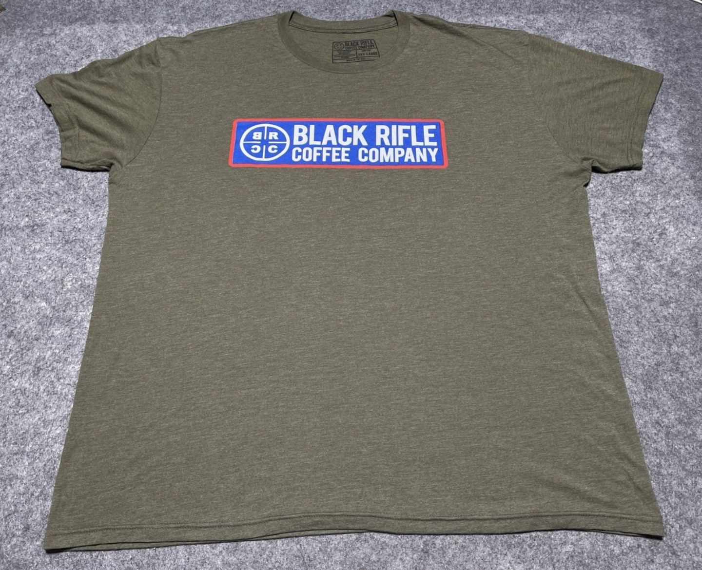 BRCC Black Rifle Coffee Company Green Shirt Military 3XL USA MADE Veteran Owned