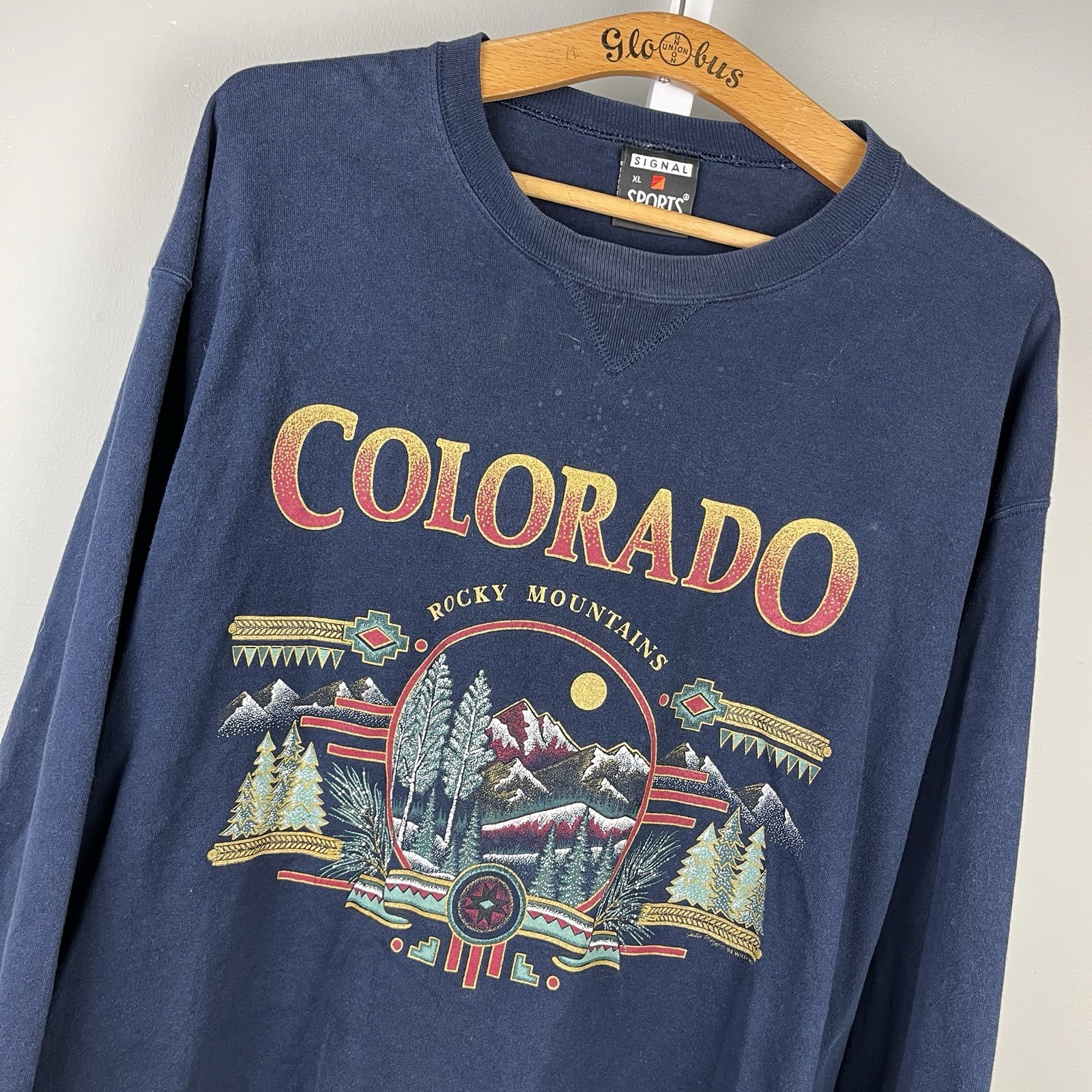 Vintage 90s Signal Sports XL Colorado Long Sleeve T-Shirt Tee Nature Graphic USA