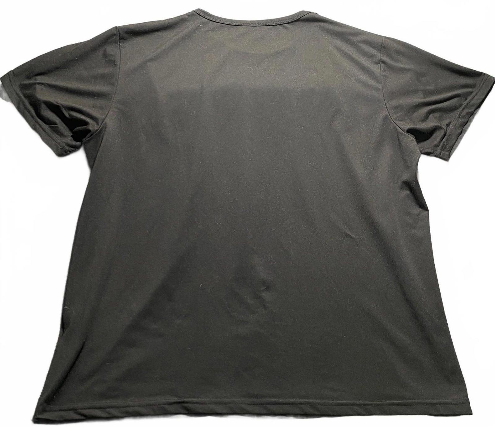 Black T-Shirt Men XL Polyester Elastane Crew Neck