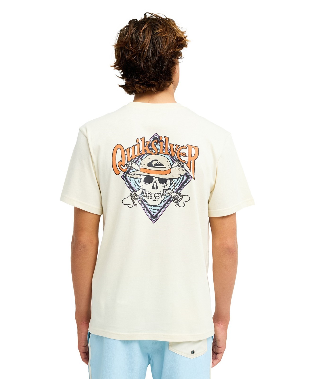 One Piece x QuikSilver Pirates Island Short Sleeve T-Shirt Ivory / Expeditedship