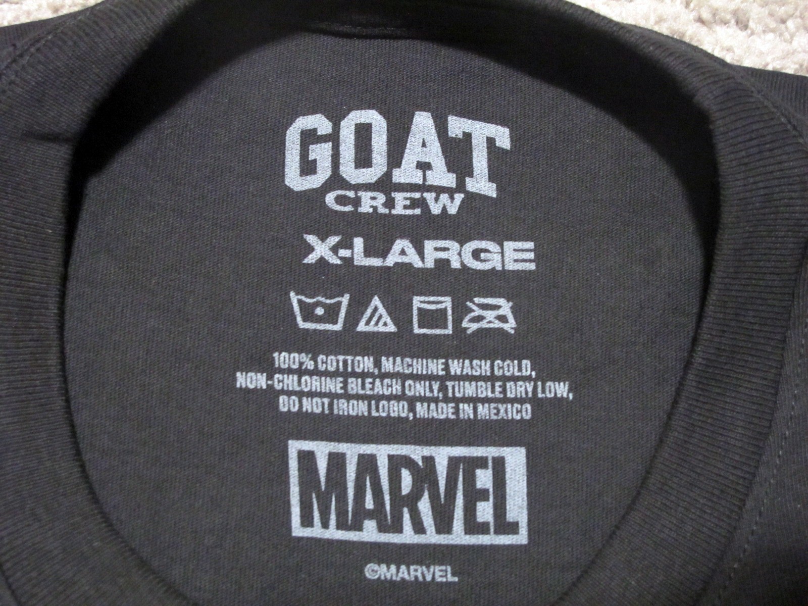 Thanos x Goat Crew marvel men’s black t-shirt XL infinity gauntlet war villain