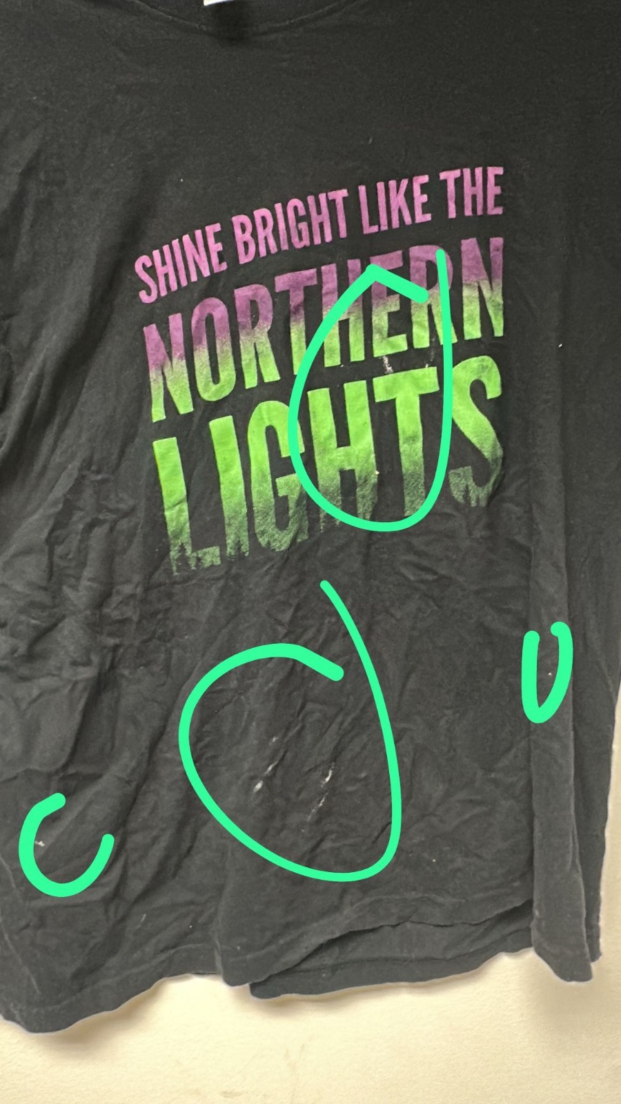 SOL’S REGENT Unisex Shine Bright Like The Northern Lights T-Shirt Black | XL