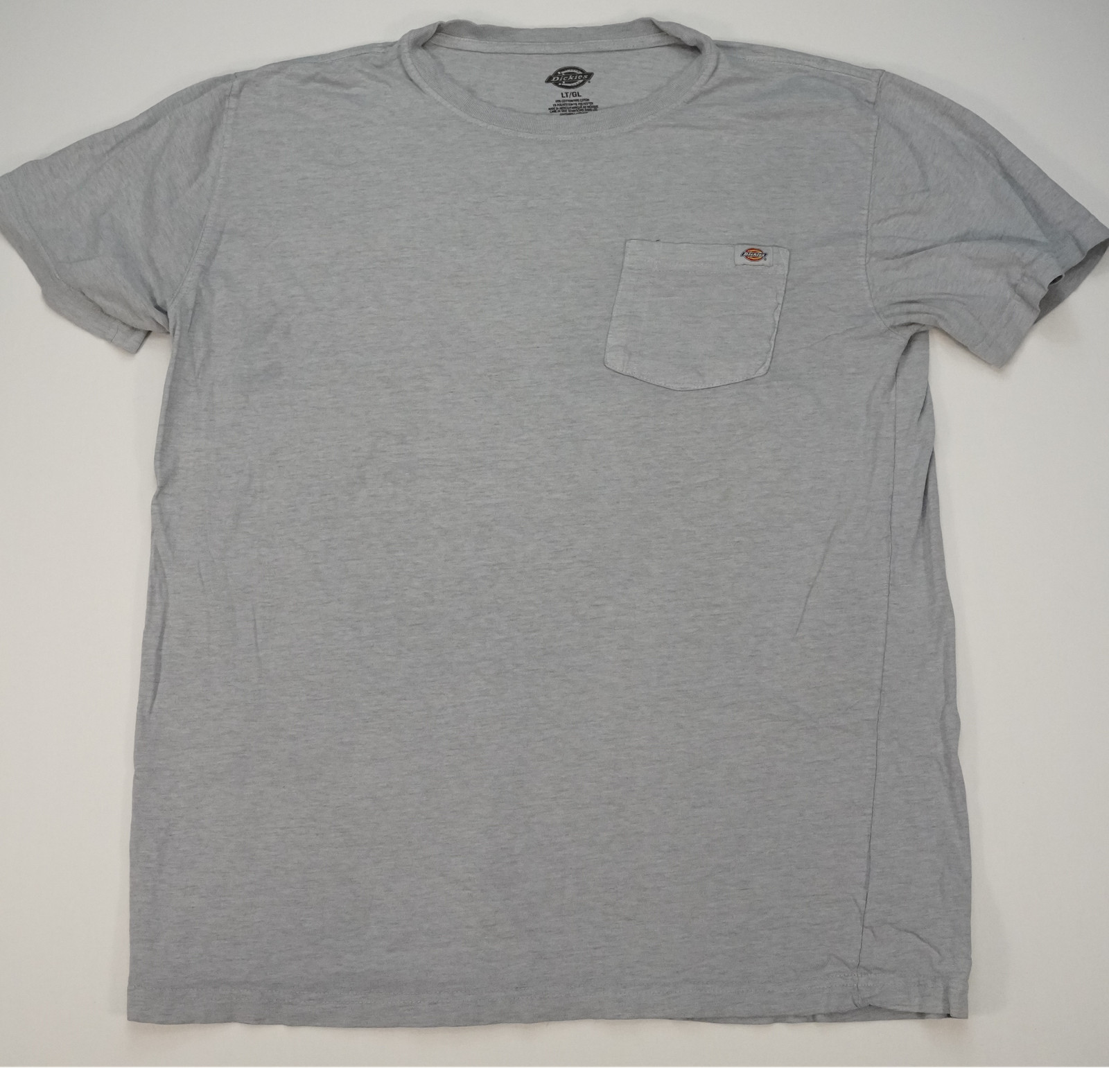 Dickies Mens Large Grey T-Shirt Short Sleeve Crewneck Casual Gym Wear Running