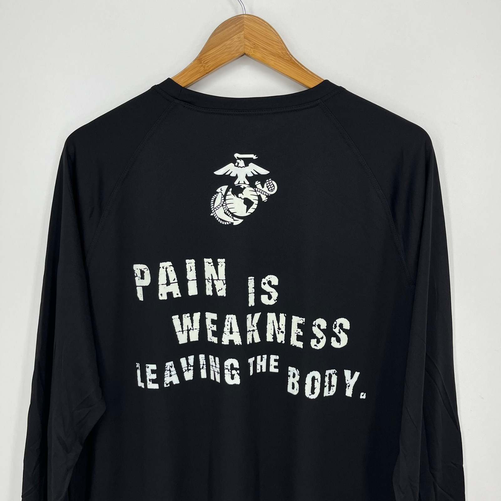 USMC Marines Long Sleeve T-Shirt Men’s Size XL Black Moisture Wicking USA NWOT