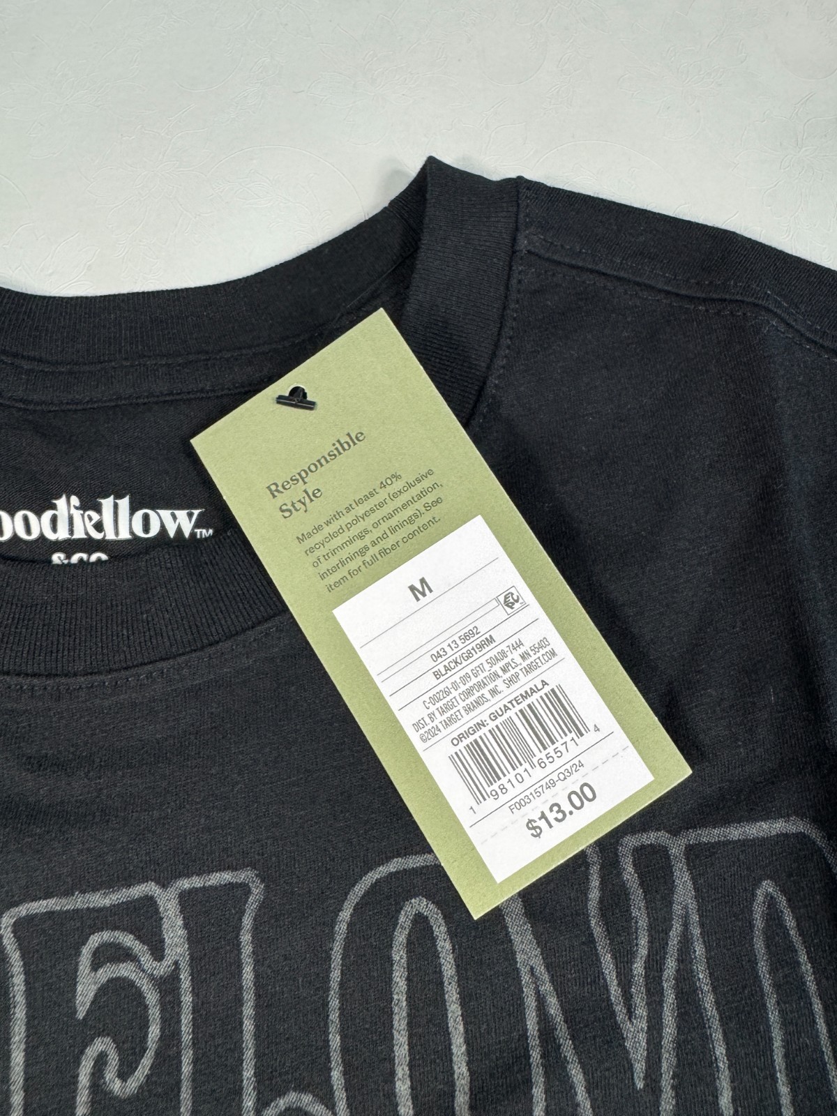 Goodfellow & Co Men’s Short Sleeve Graphic T-Shirt Size Medium Black