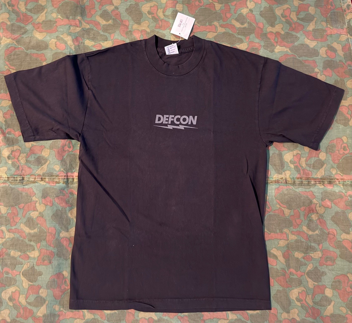 DEFCON X FRONTIER Tonal Logo Tee Black Sz M New Rare