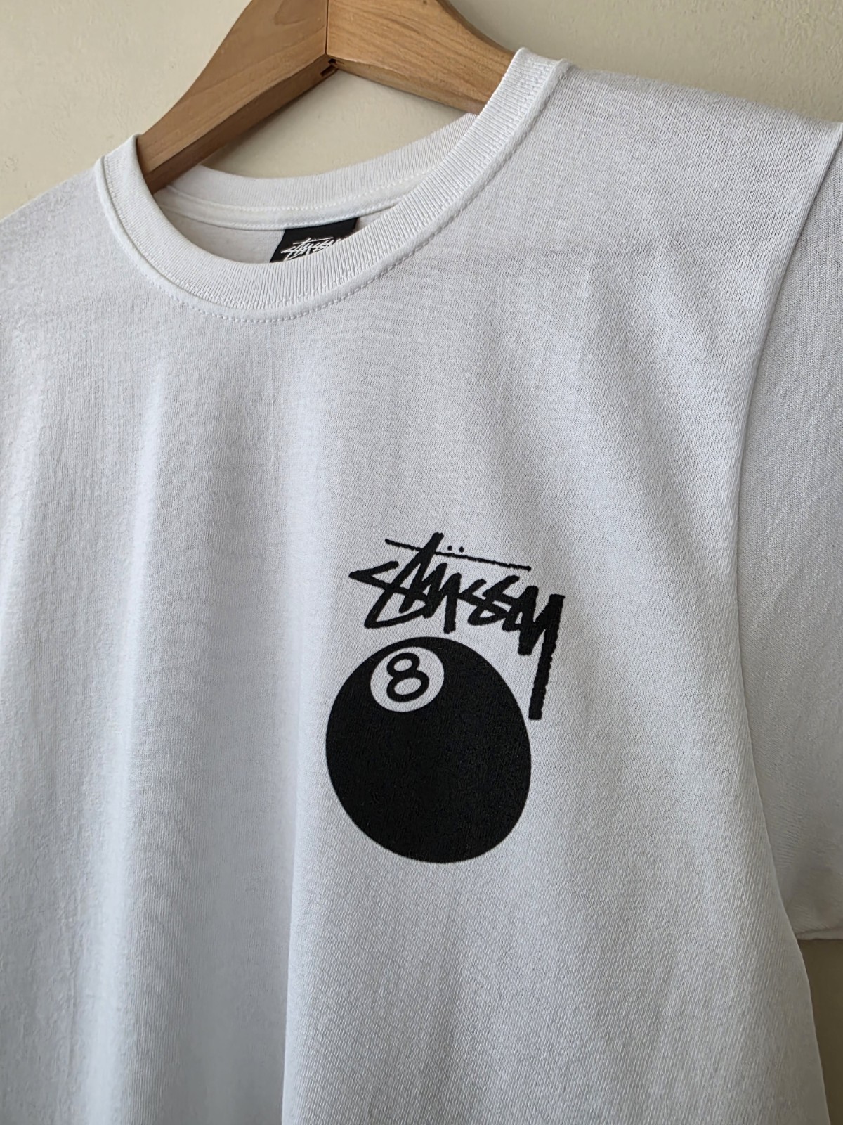 Stussy 8 Ball T-Shirt RARE XS White NWOT