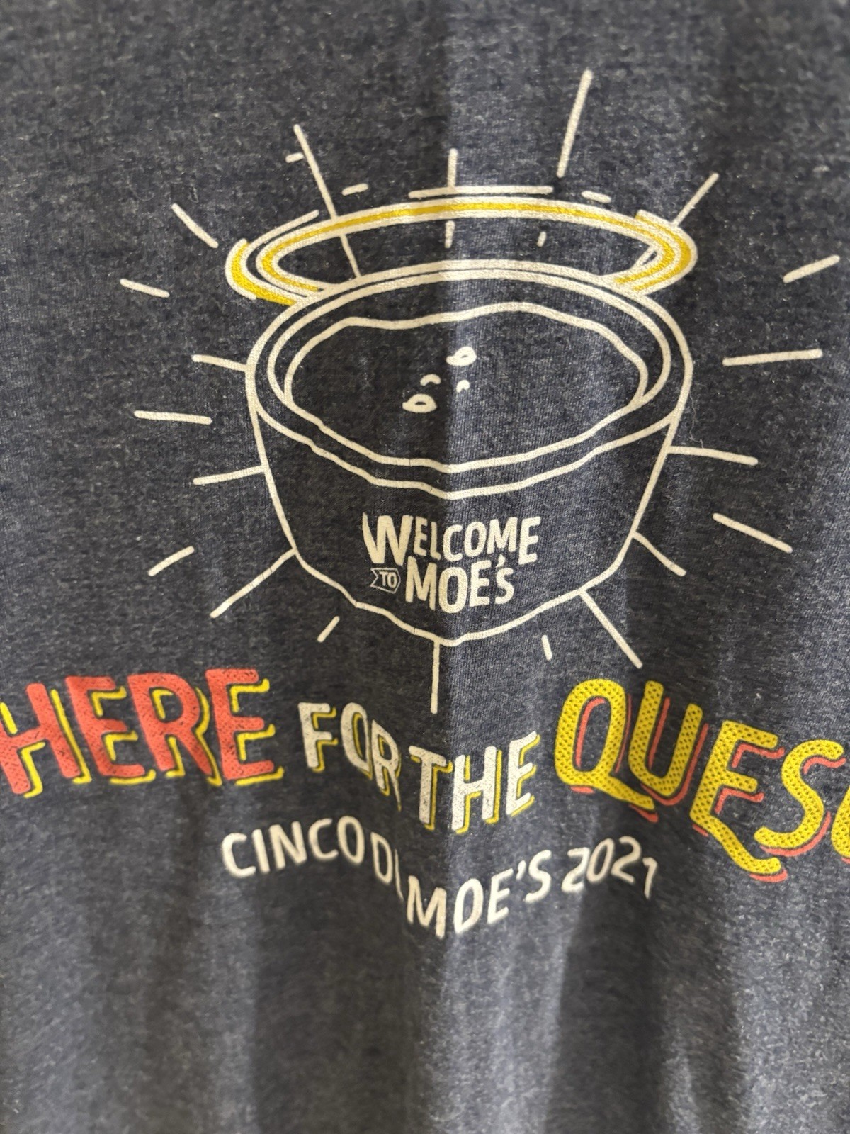 Moe’s Southwestern Grill T-Shirt Size XL. Short Sleeve. 50/50 Cotton/Poly. EUC
