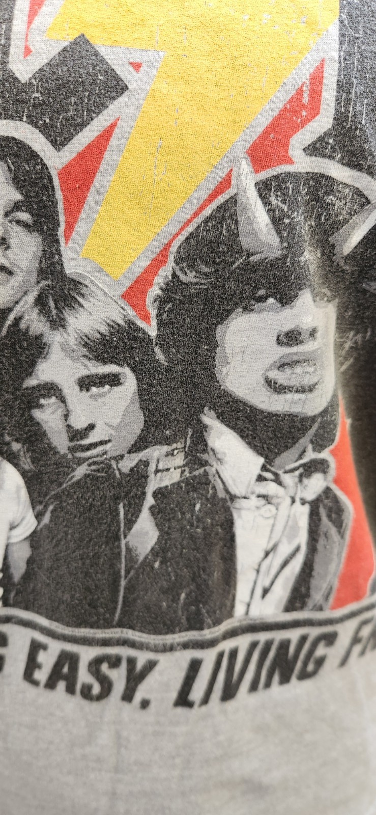 AC/DC “Living Easy, Living Free” Graphic Band T-Shirt – Size Small